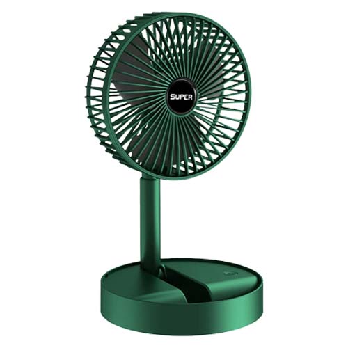 Super Portable Mini Folding Fan - USB Rechargeable Standing Desk Fan - 3 Speeds - 3000mAh Battery Operated Fan for Home, Camping, Outdoor and Office, 6.5-Inch