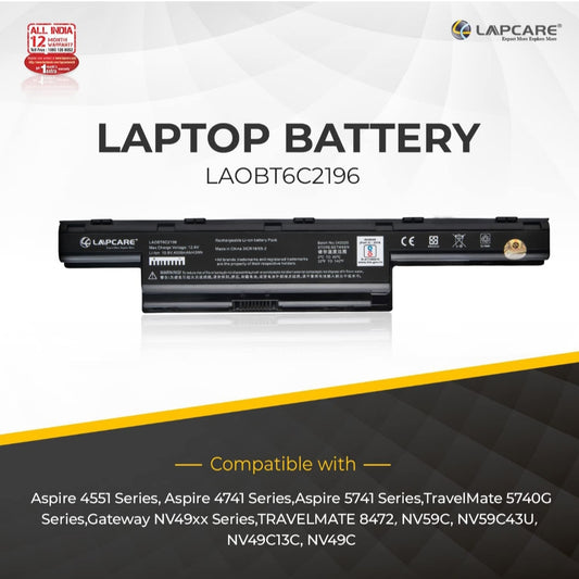Lapcare Laptop Battery for Acer Aspire E1-571 E1-531, E1-421 E1-431 E1-471, Acer V3-571 Battery 6 Cell